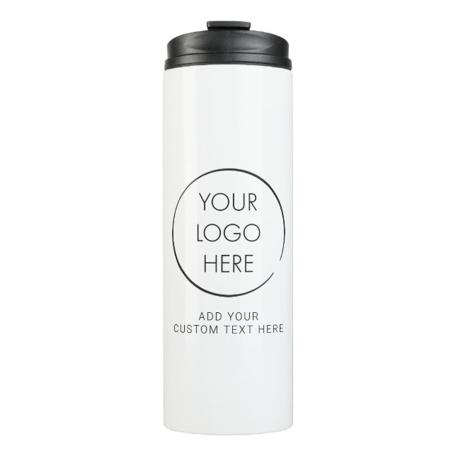 Basic Logo Custom, Business or Marketing Thermal Tumbler (Front)
