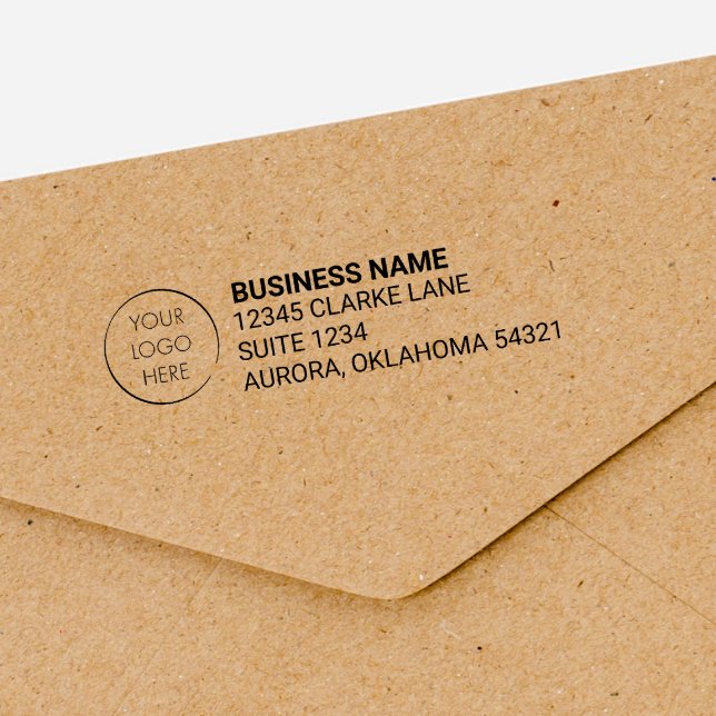 Basic Logo Custom Business Return Address Self-inking Stamp (Creator Uploaded)