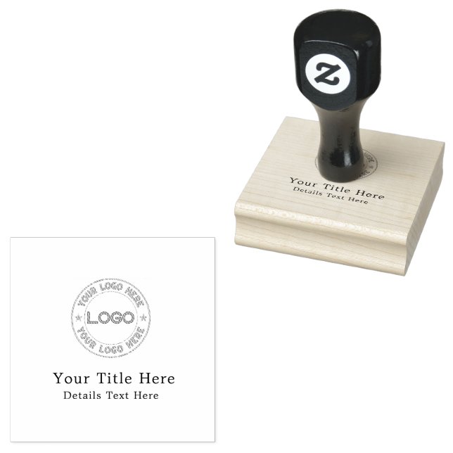 Basic Logo Custom Rubber Stamp (Stamped)
