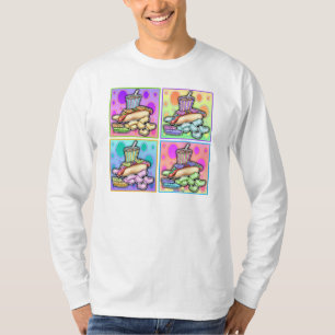 Basic Long Sleeve T-shirt - Pop Art Hot Dog with C