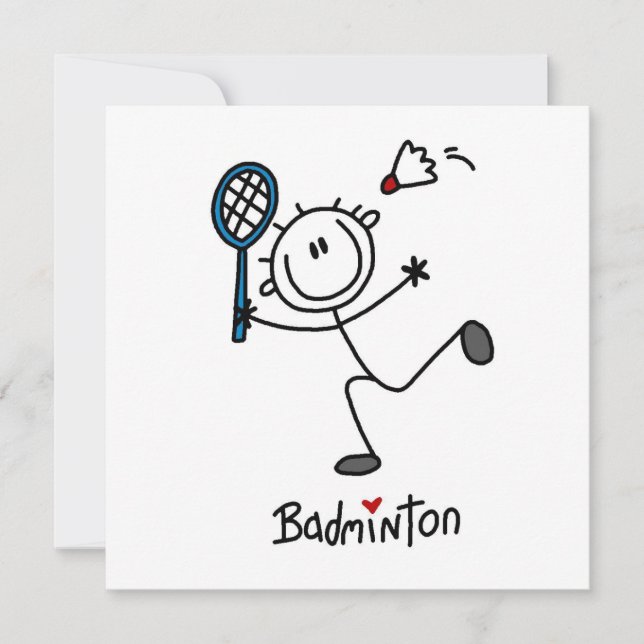 Basic Male Stick Figure Badminton (Front)