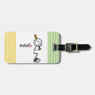 Basic Male Stick Figure Baseball T-shirts and Gift Luggage Tag