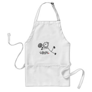 Basic Male Stick Figure Volleyball Standard Apron
