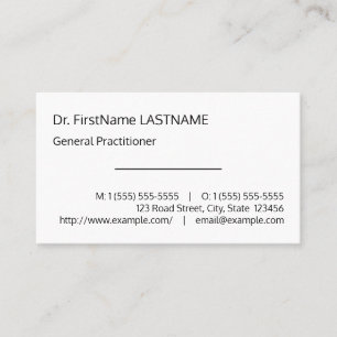 Basic, Minimal Business Card