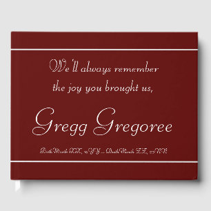 Basic & Minimal Memorial Guest Book