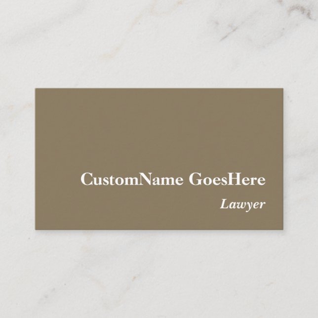 Basic & Minimal Professional Business Card (Front)