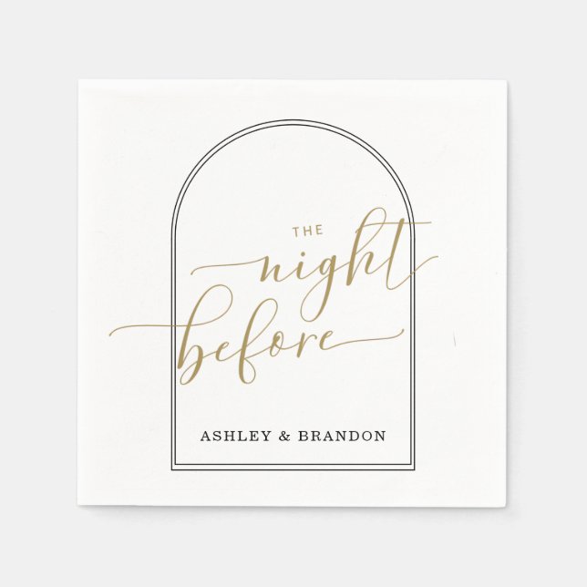 Basic Minimal Script  The Night Before Napkins (Front)