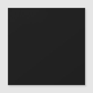 Basic Minimal Solid Black  Magnetic Invitation