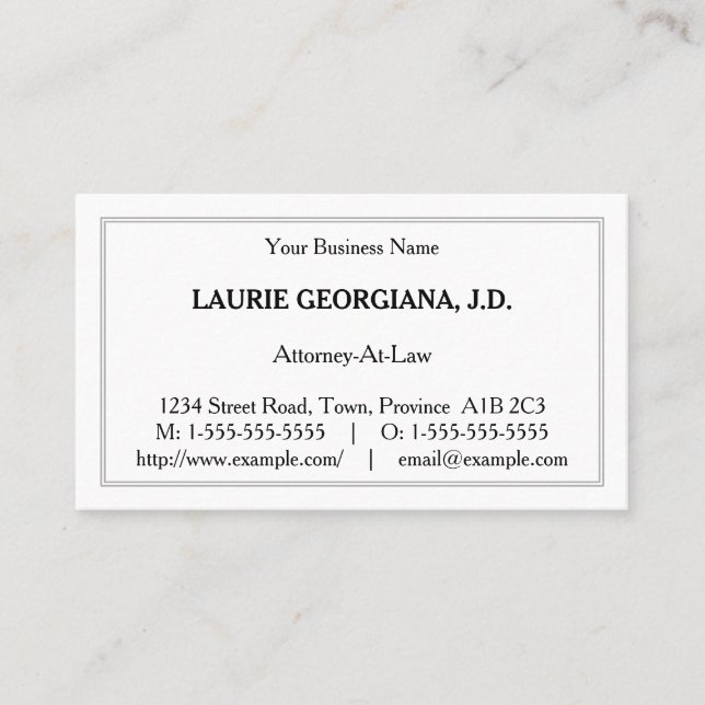 Basic, Minimalist Business Card (Front)