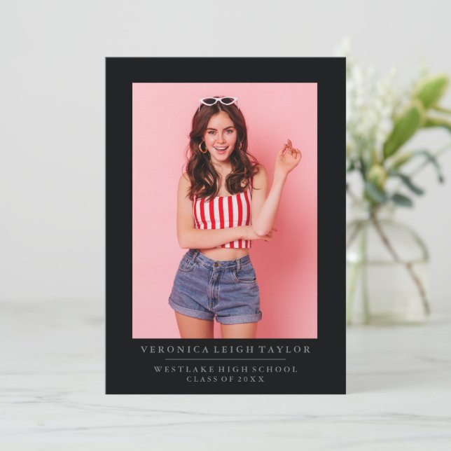BASIC MINIMALIST PHOTO GRADUATION ANNOUNCEMENT (Standing Front)