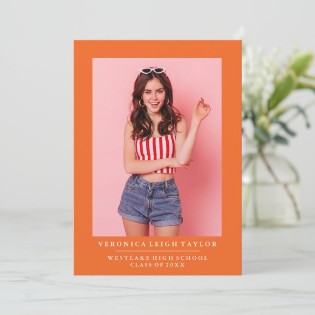 BASIC MINIMALIST PHOTO GRADUATION ANNOUNCEMENT (Standing Front)