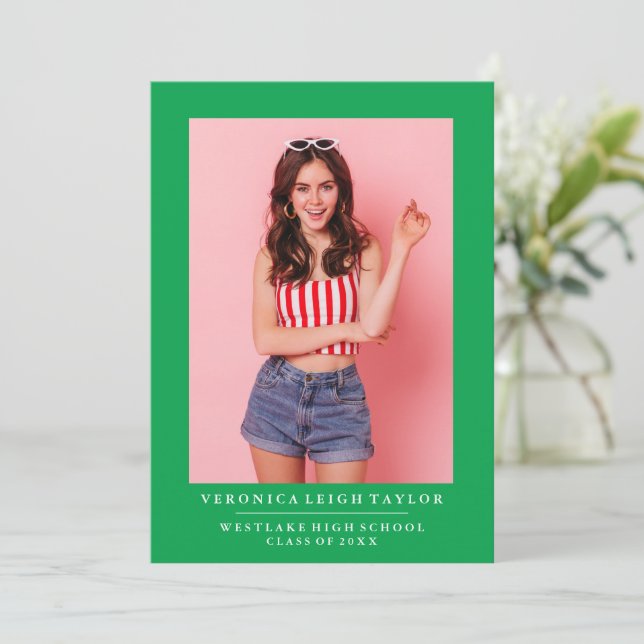 BASIC MINIMALIST PHOTO GRADUATION ANNOUNCEMENT (Standing Front)