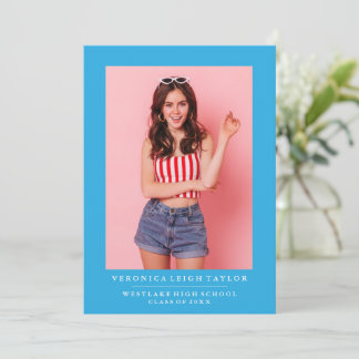 BASIC MINIMALIST PHOTO GRADUATION ANNOUNCEMENT