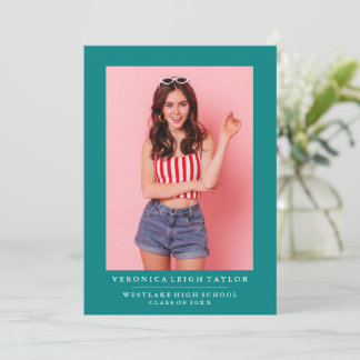 BASIC MINIMALIST PHOTO GRADUATION ANNOUNCEMENT