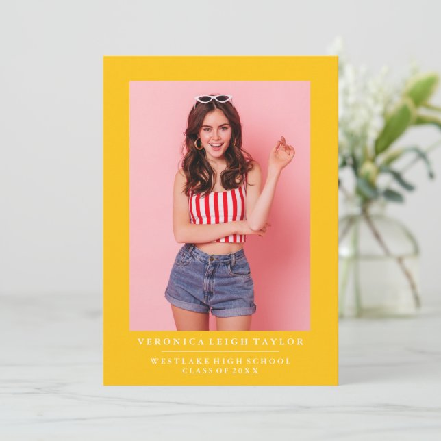 BASIC MINIMALIST PHOTO GRADUATION ANNOUNCEMENT (Standing Front)