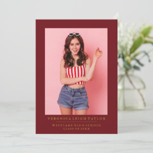 BASIC MINIMALIST PHOTO GRADUATION ANNOUNCEMENT