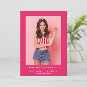 BASIC MINIMALIST PHOTO GRADUATION ANNOUNCEMENT