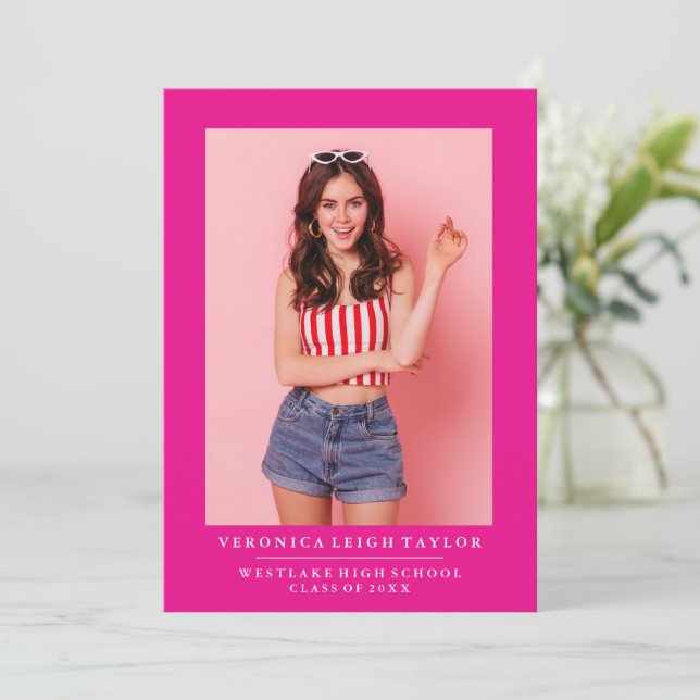 BASIC MINIMALIST PHOTO GRADUATION ANNOUNCEMENT (Standing Front)