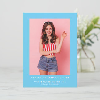 BASIC MINIMALIST PHOTO GRADUATION ANNOUNCEMENT