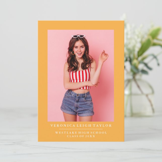 BASIC MINIMALIST PHOTO GRADUATION ANNOUNCEMENT (Standing Front)