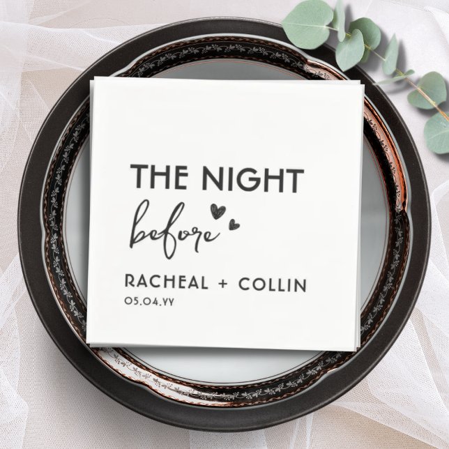 Basic Minimalist Simple Modern Rehearsal Dinner Napkin (Creator Uploaded)