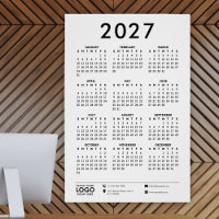 Basic Modern 2027 Corporate Logo Calendar