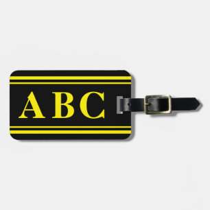Basic Monogram (Yellow) Luggage Tag