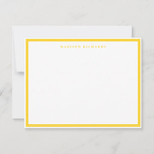 Basic Mustard Yellow Border Personalized  Card