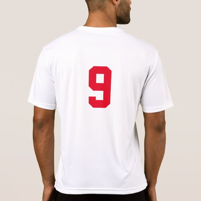 Basic Numbered T-Shirt For Team Players (Back)
