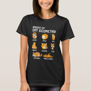 Basic Of Cat Geometry Math Teacher Funny Cat T-Shirt
