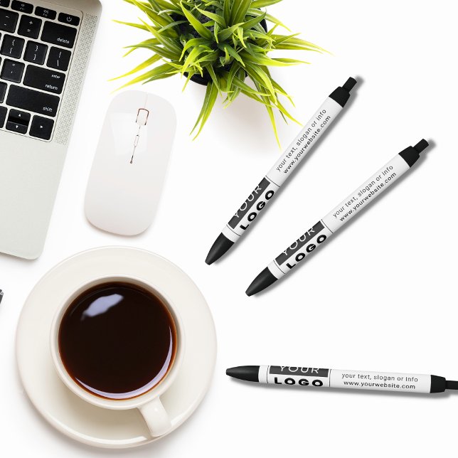 Basic Office Business Logo and Text Blue Ink Black Ink Pen (Creator Uploaded)