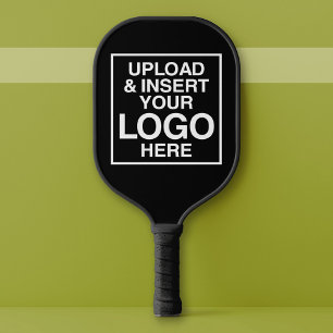 Basic Office Business Logo Only - Black Background Pickleball Paddle