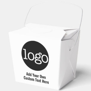 Basic Office Business Logo Text CAN EDIT white Favour Box