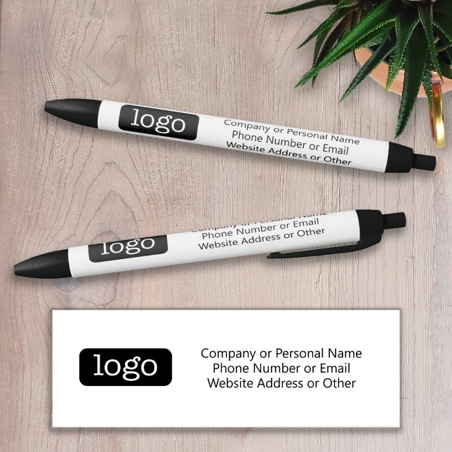 Basic Office Business Logo with 3 lines of Text Black Ink Pen (Creator Uploaded)