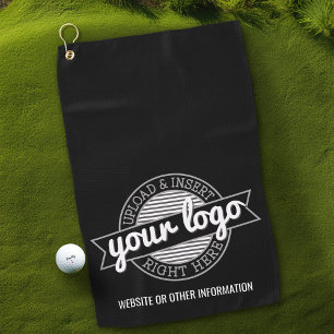 Basic Office Business Logo with Contact Info Golf Towel
