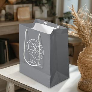 Basic Office Business Logo with Contact Info Medium Gift Bag