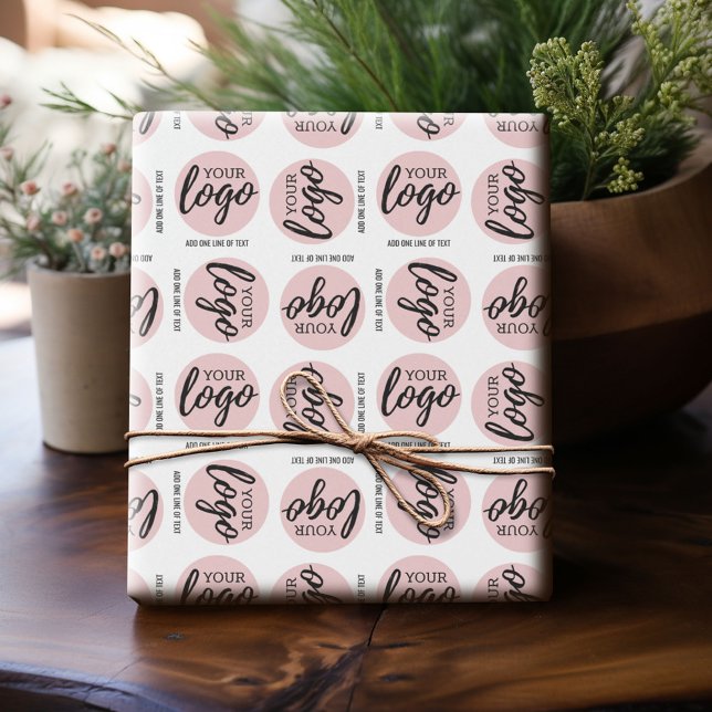 Basic Office Logo with One Line Text Wrapping Paper (Custom Wrapping Paper with Your Logo - Add Your Logo for a fun personalized gift paper!)