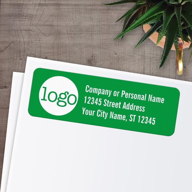 Basic Office or Business Address Label - Green (Creator Uploaded)