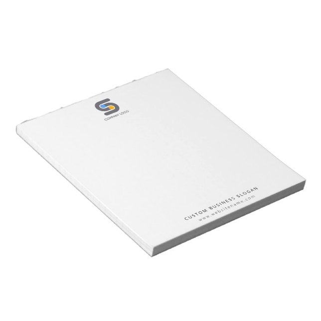 Basic Office Or Business Company Logo Notepad (Angled)