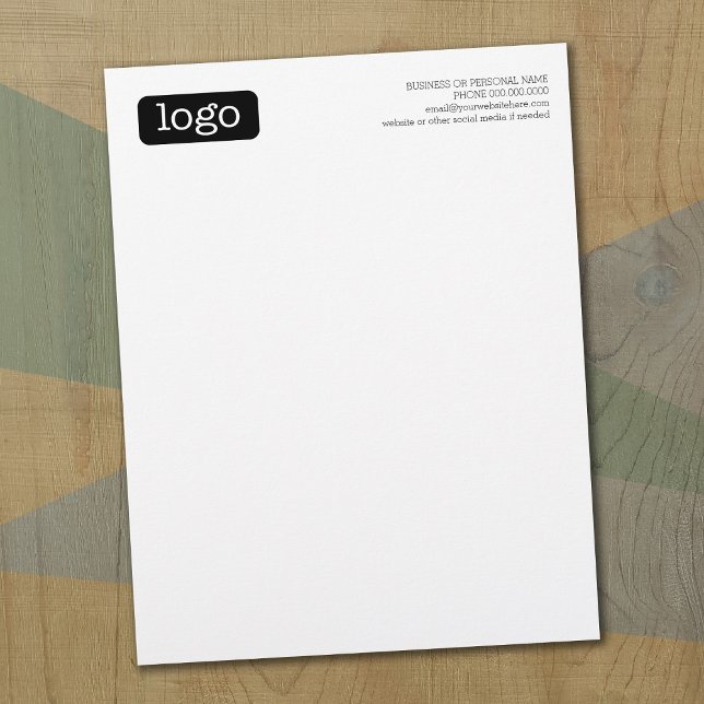 Basic Office or Business Logo Notes Custom Letterhead (Creator Uploaded)