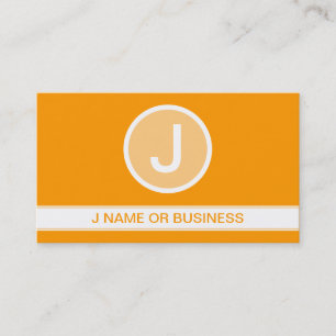 basic orange bubble business card