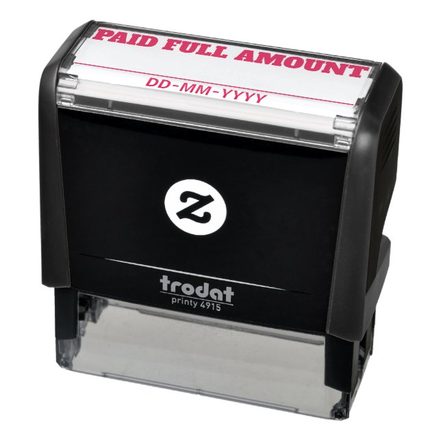Basic "PAID FULL AMOUNT" Rubber Stamp (Product)