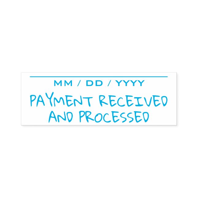 Basic "PAYMENT RECEIVED AND PROCESSED" Self-inking Stamp (Design)