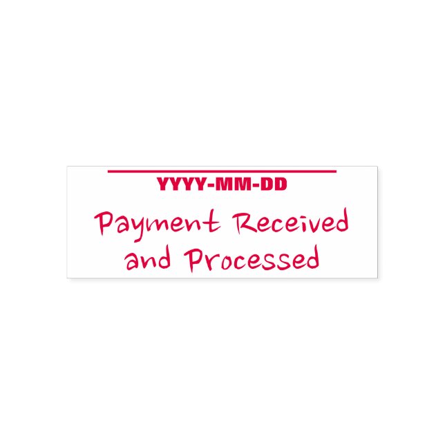 Basic "Payment Received and Processed" Self-inking Stamp (Design)