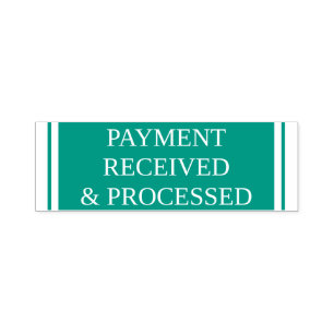 Basic "PAYMENT RECEIVED & PROCESSED" Rubber Stamp