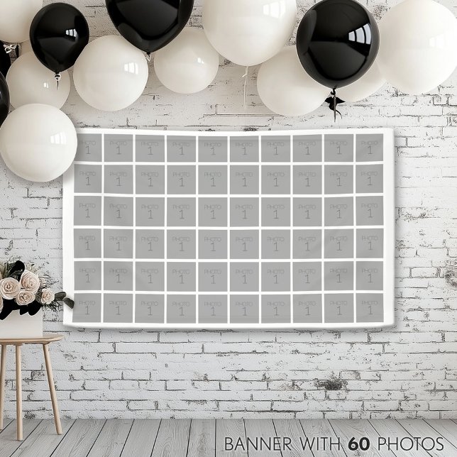 Basic Photo Template 60 Photos - Can Change Colour Banner (Photo Banner)