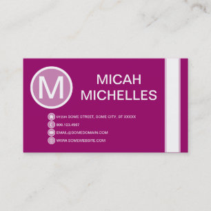 basic pink bubbles business card