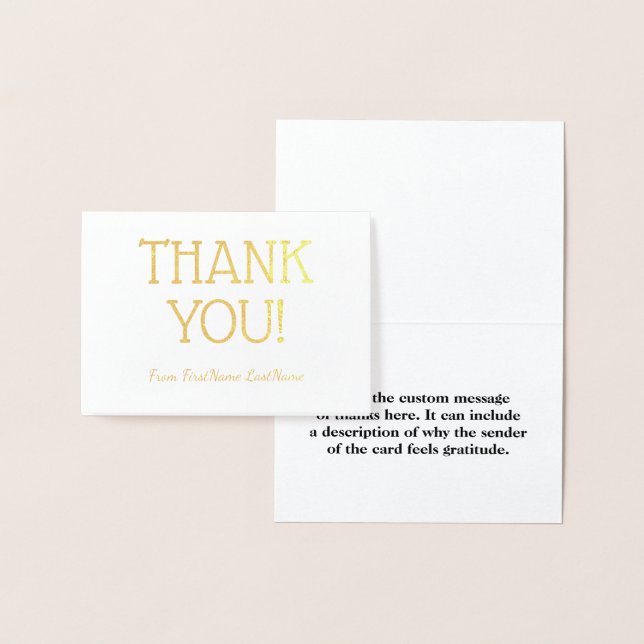 Basic & Plain "THANK YOU!" Card (Display)