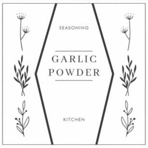 Basic Plants Text Minimal Kitchen Pantry Jar Label