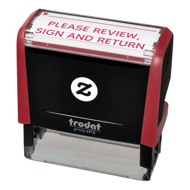 Basic "Please review, sign and return" Self-inking Stamp (Product)